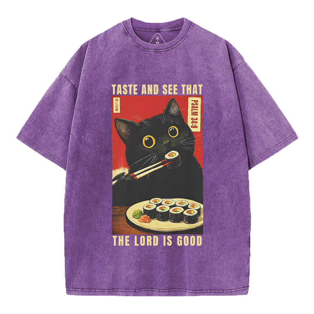 The Lord Is Good Christian Washed T-Shirt