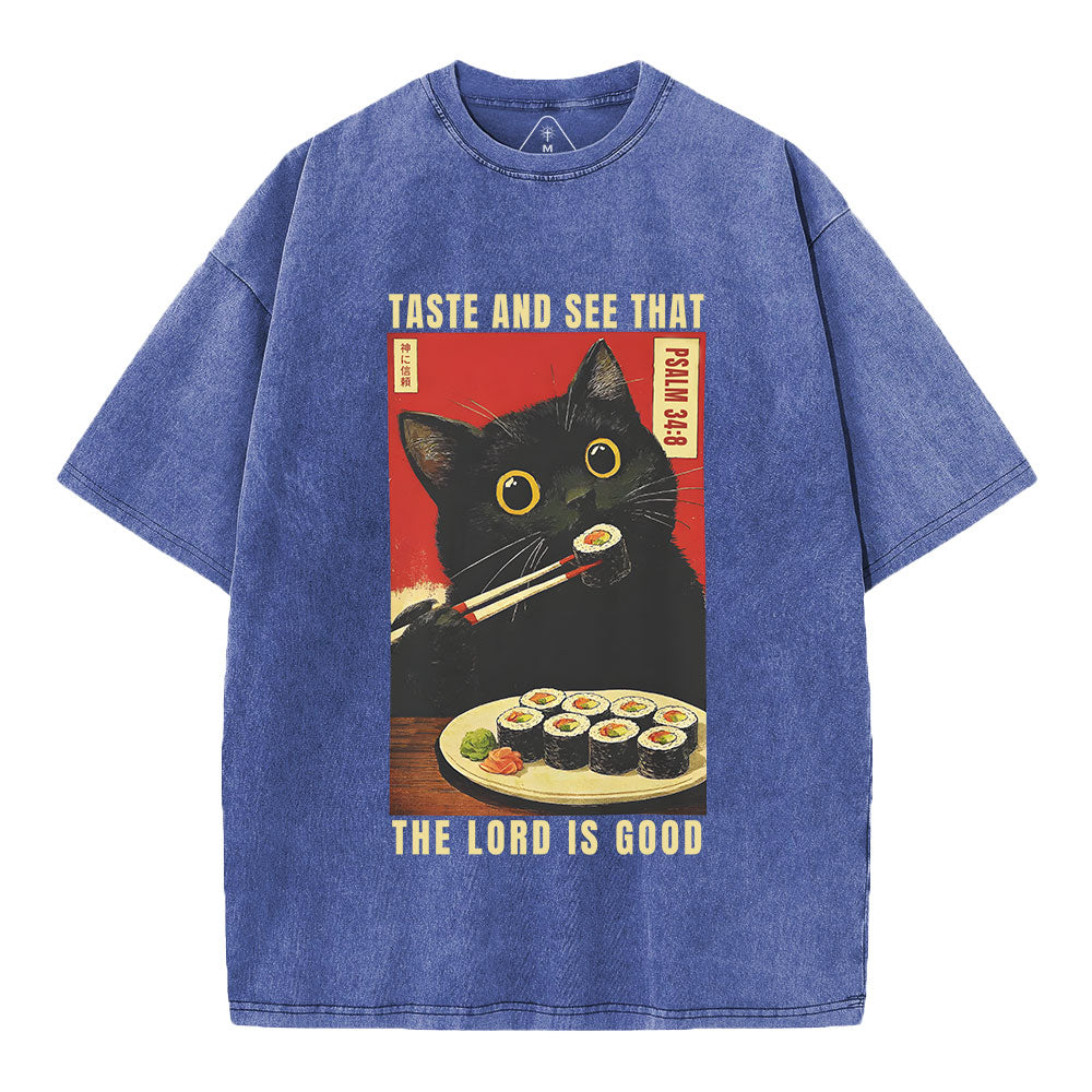 The Lord Is Good Christian Washed T-Shirt