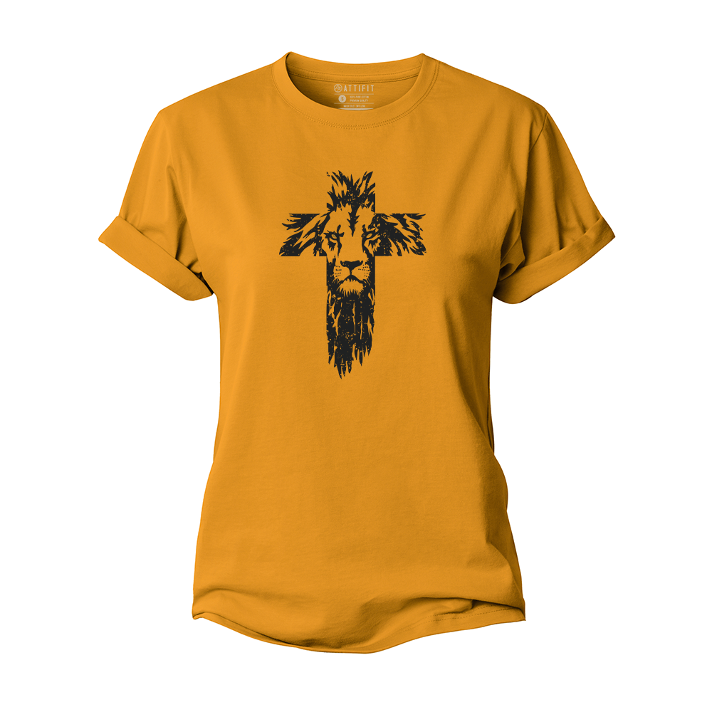 Lion Cross Women's Cotton T-Shirt