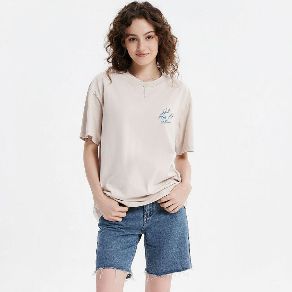 God Has A Plan Christian Washed T-Shirt