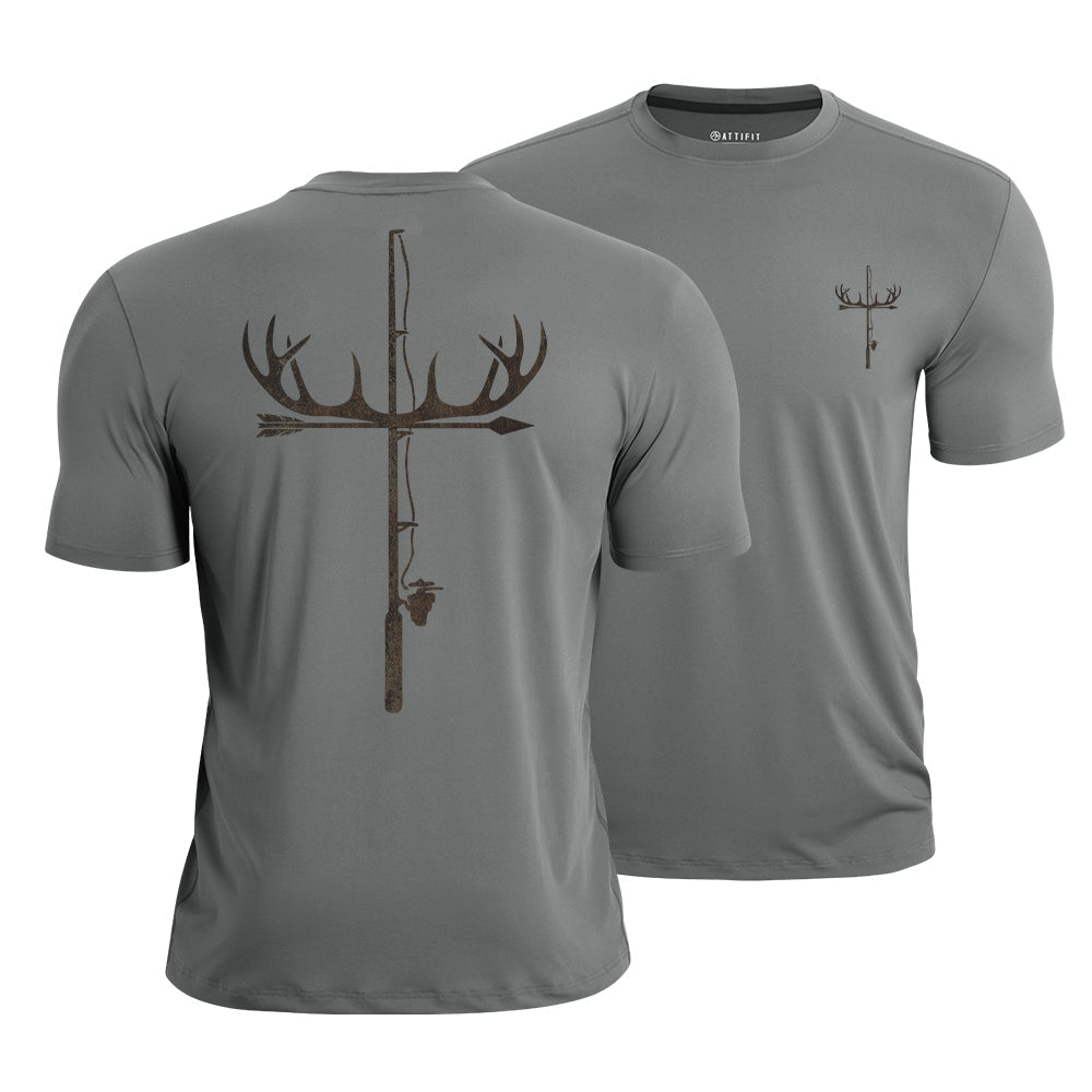 Antler Fishing Rod Quick-Dry T-Shirt
