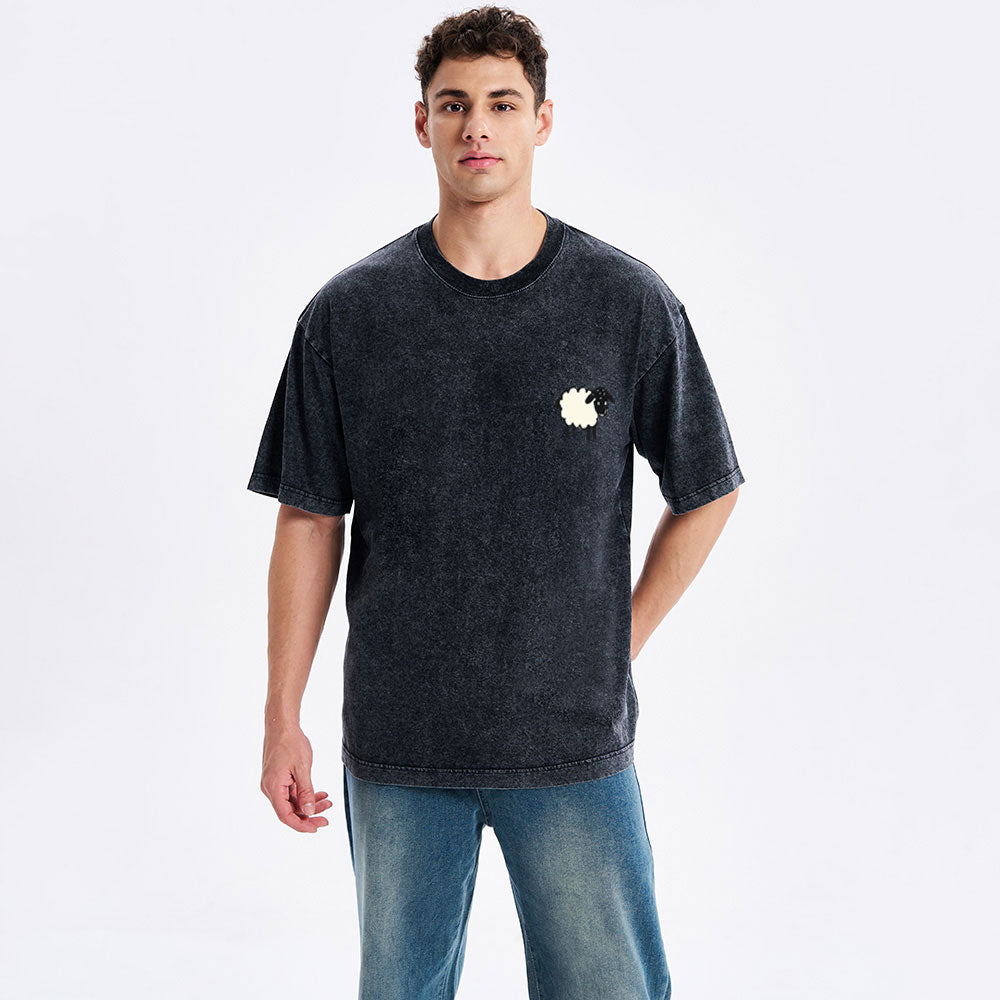 He Left The 99 To Rescue Me Christian Washed T-Shirt