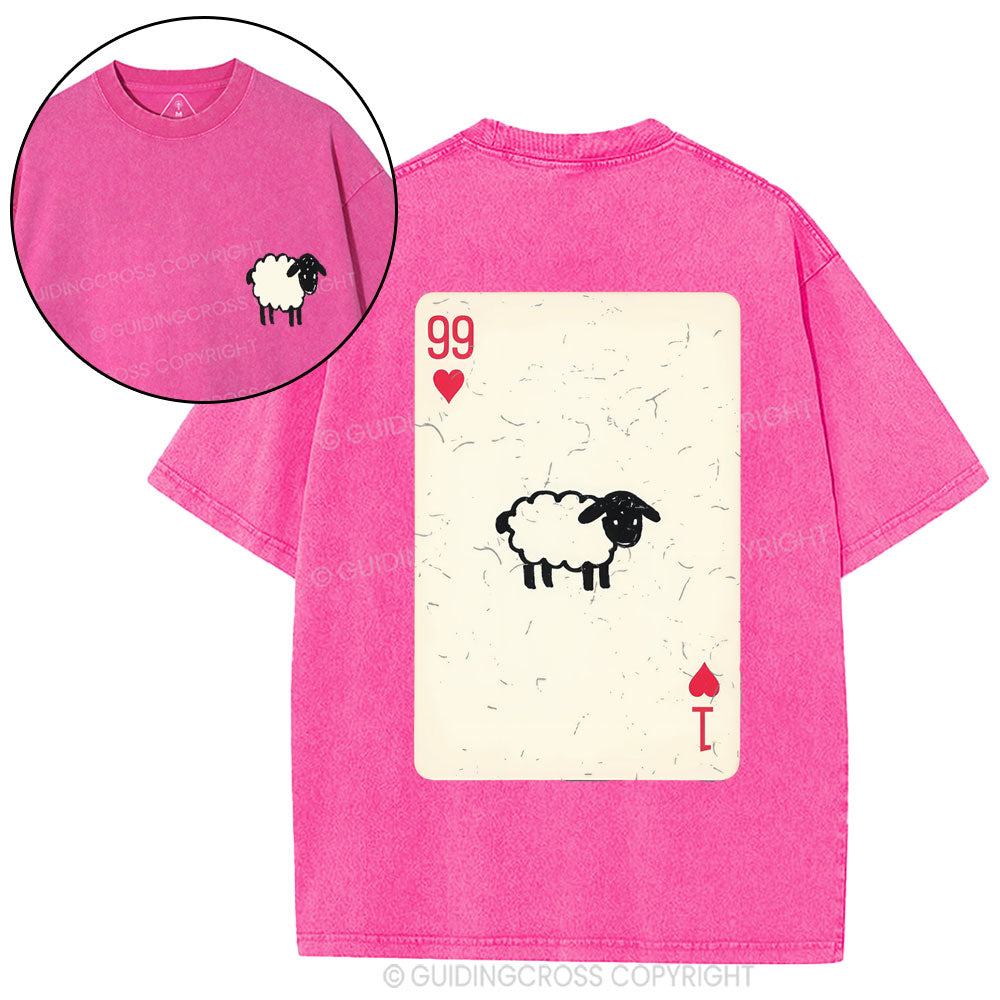 He Left The 99 To Rescue Me Christian Washed T-Shirt