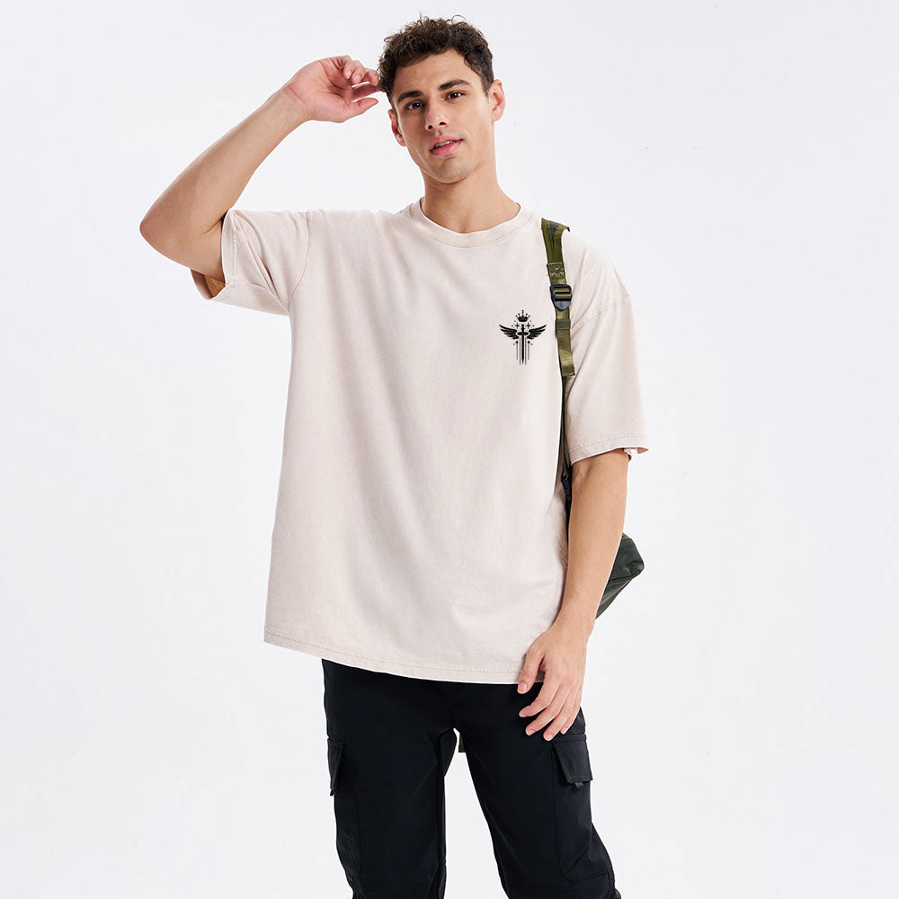 I Will Fear No Evil Christian Washed T-Shirt