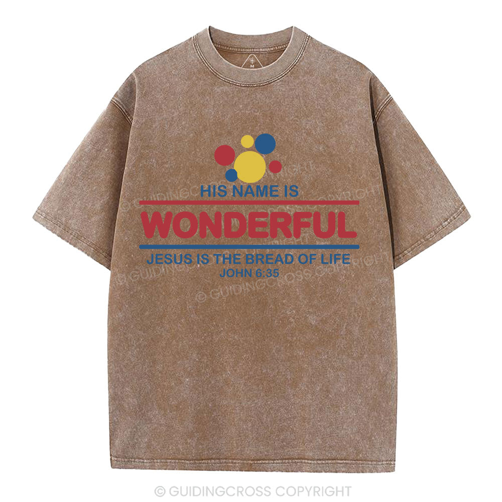 Jesus Is The Bread Of Life Christian Washed T-Shirt