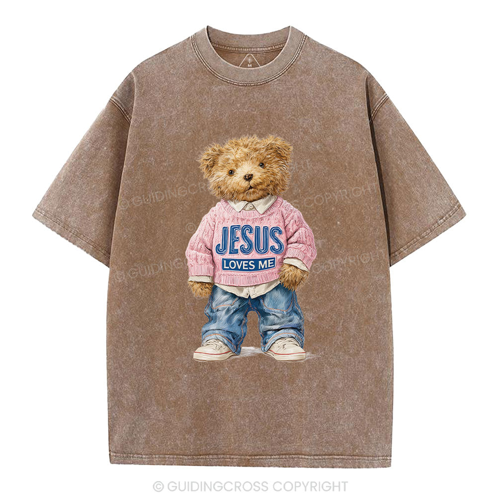 Jesus Loves Me Christian Washed T-Shirt