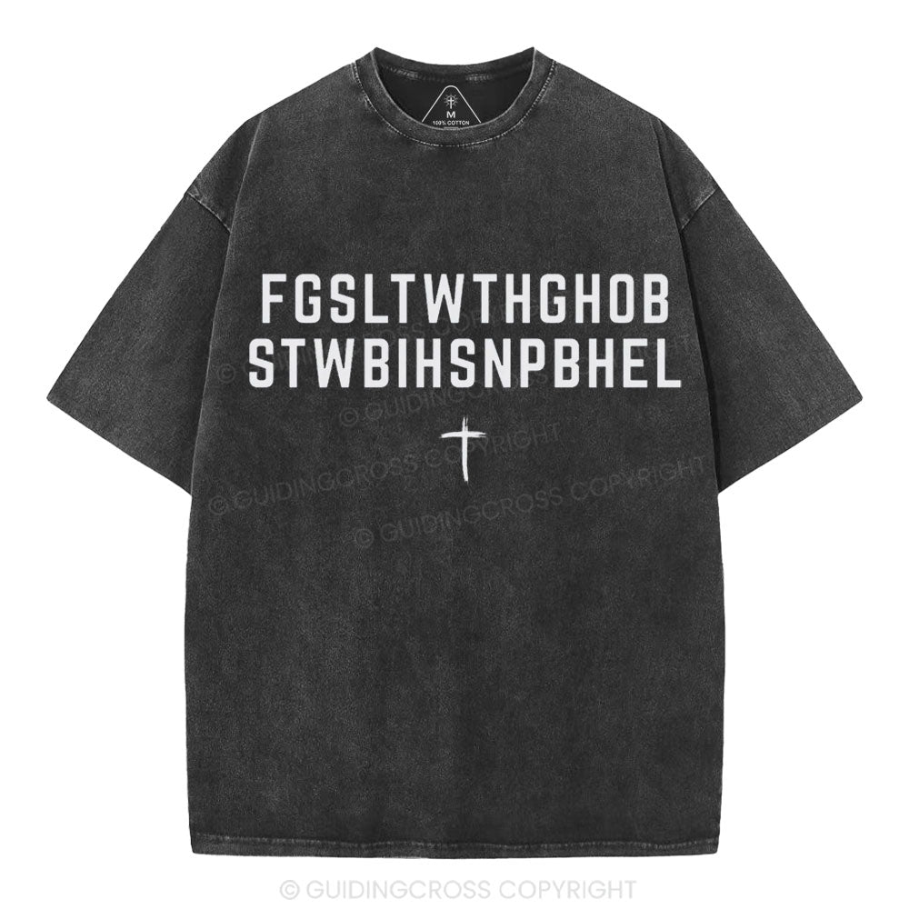 John 316 T-Shirt For God So Loved The World Christian Washed T-Shirt