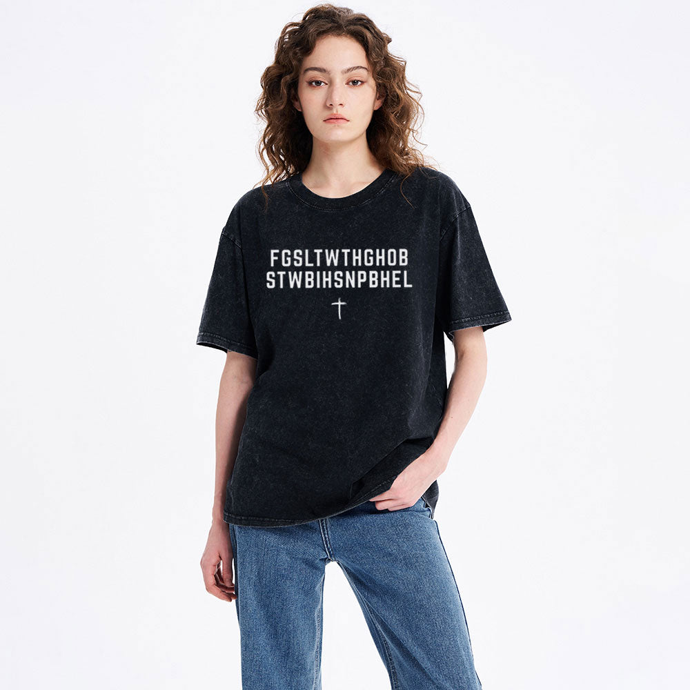 John 316 T-Shirt For God So Loved The World Christian Washed T-Shirt