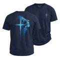Lion of Faith Cross Cotton T-Shirt