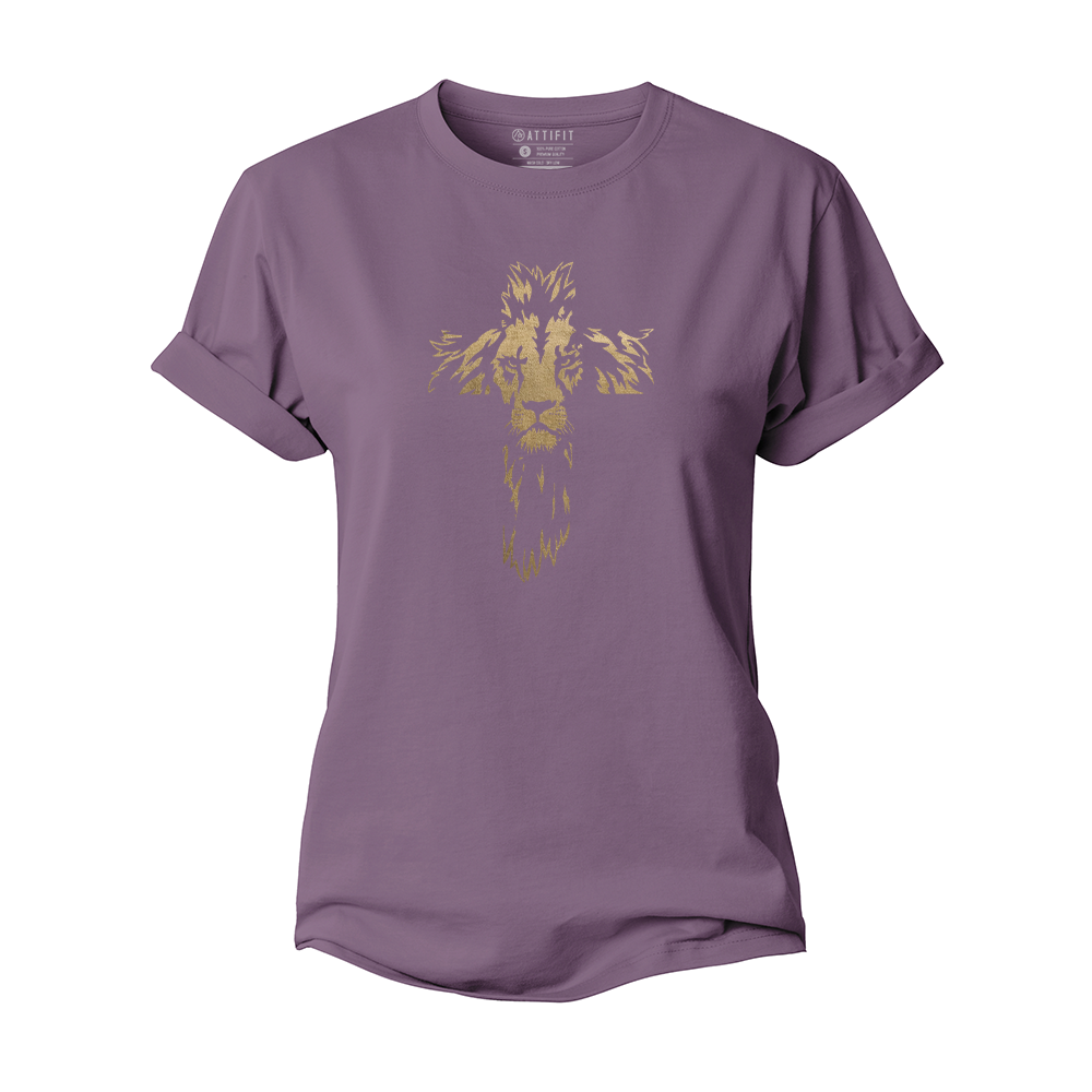 Lion Cross Women's Cotton T-Shirt