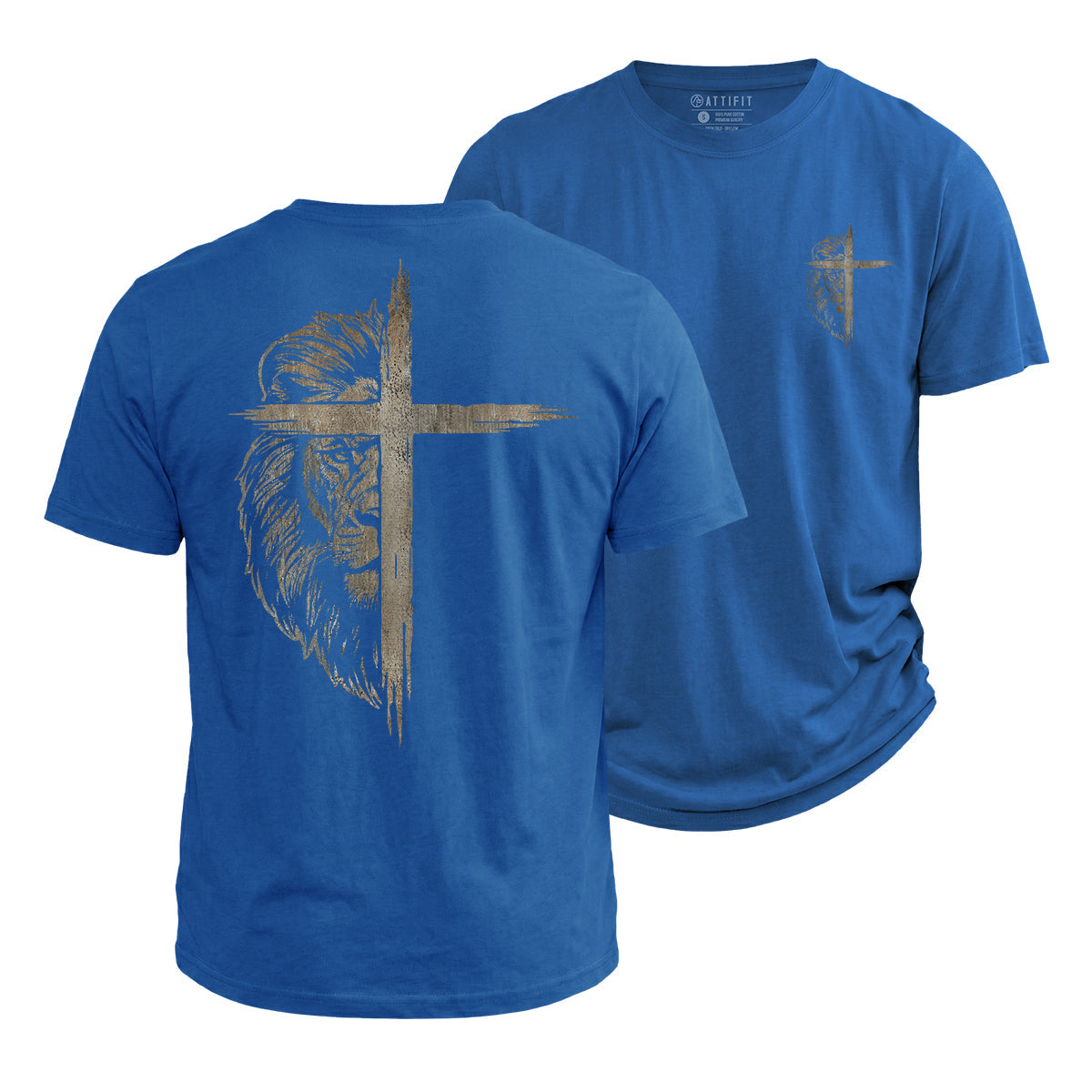 Lion of Judah Cross Cotton T-Shirt