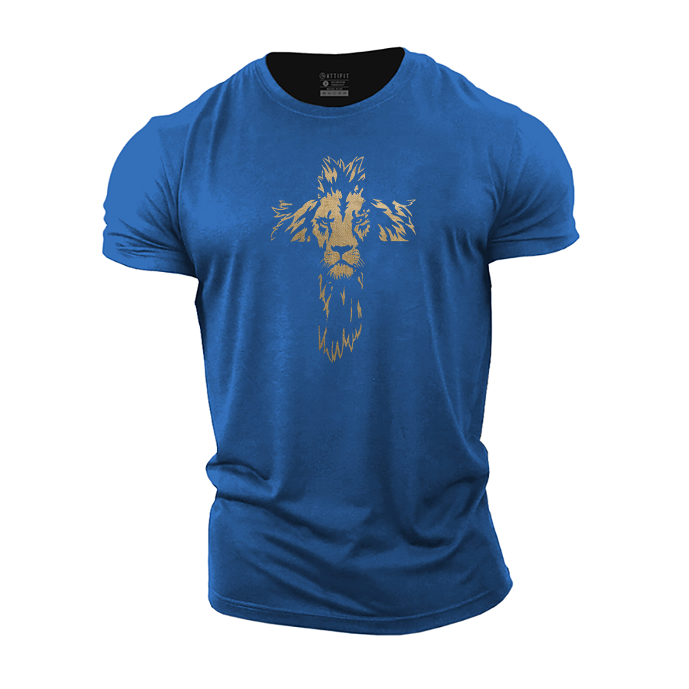 Lion Cross Cotton T-Shirt
