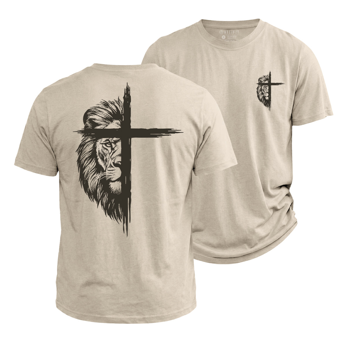 Lion of Judah Cross Cotton T-Shirt