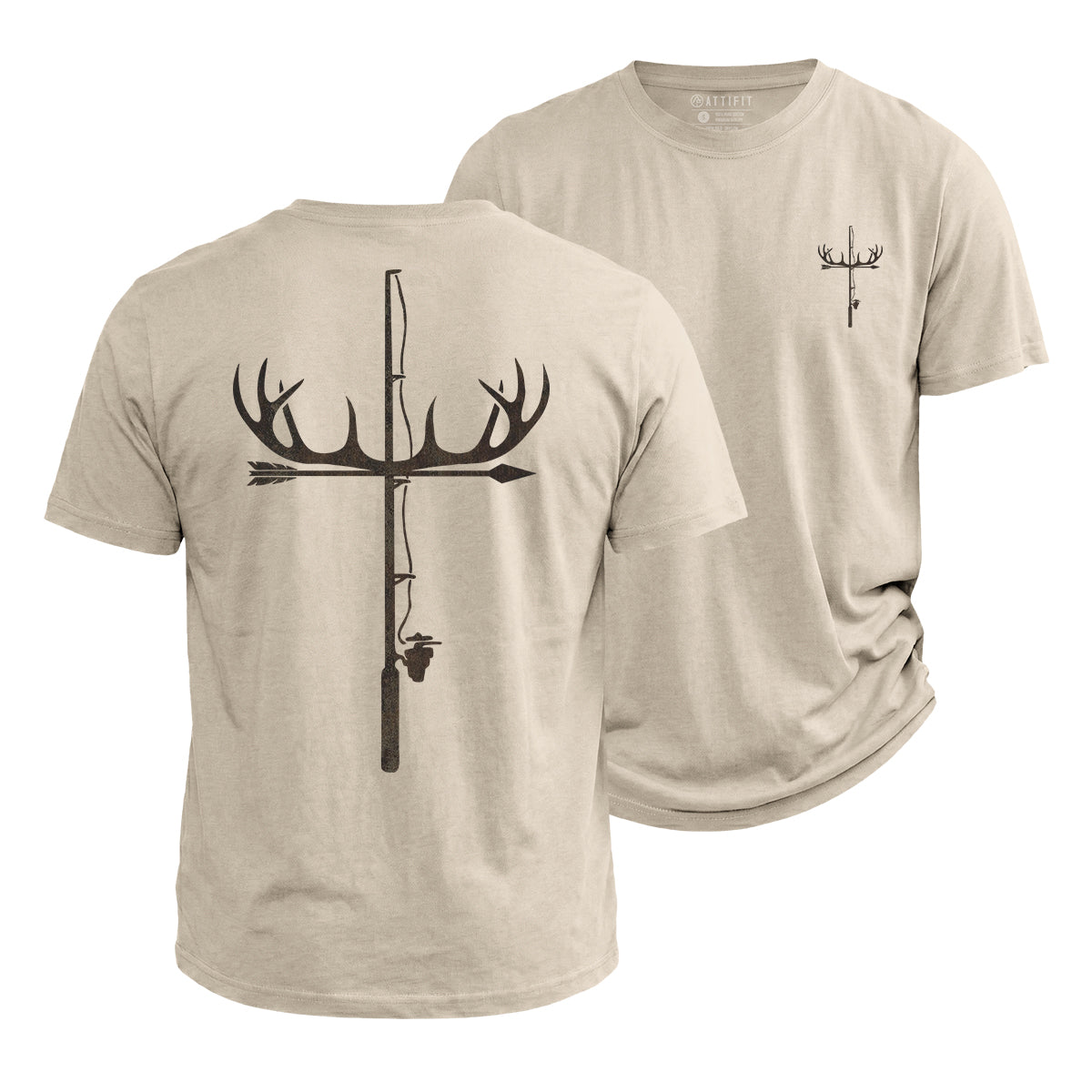 Antler Fishing Rod Cotton T-Shirt