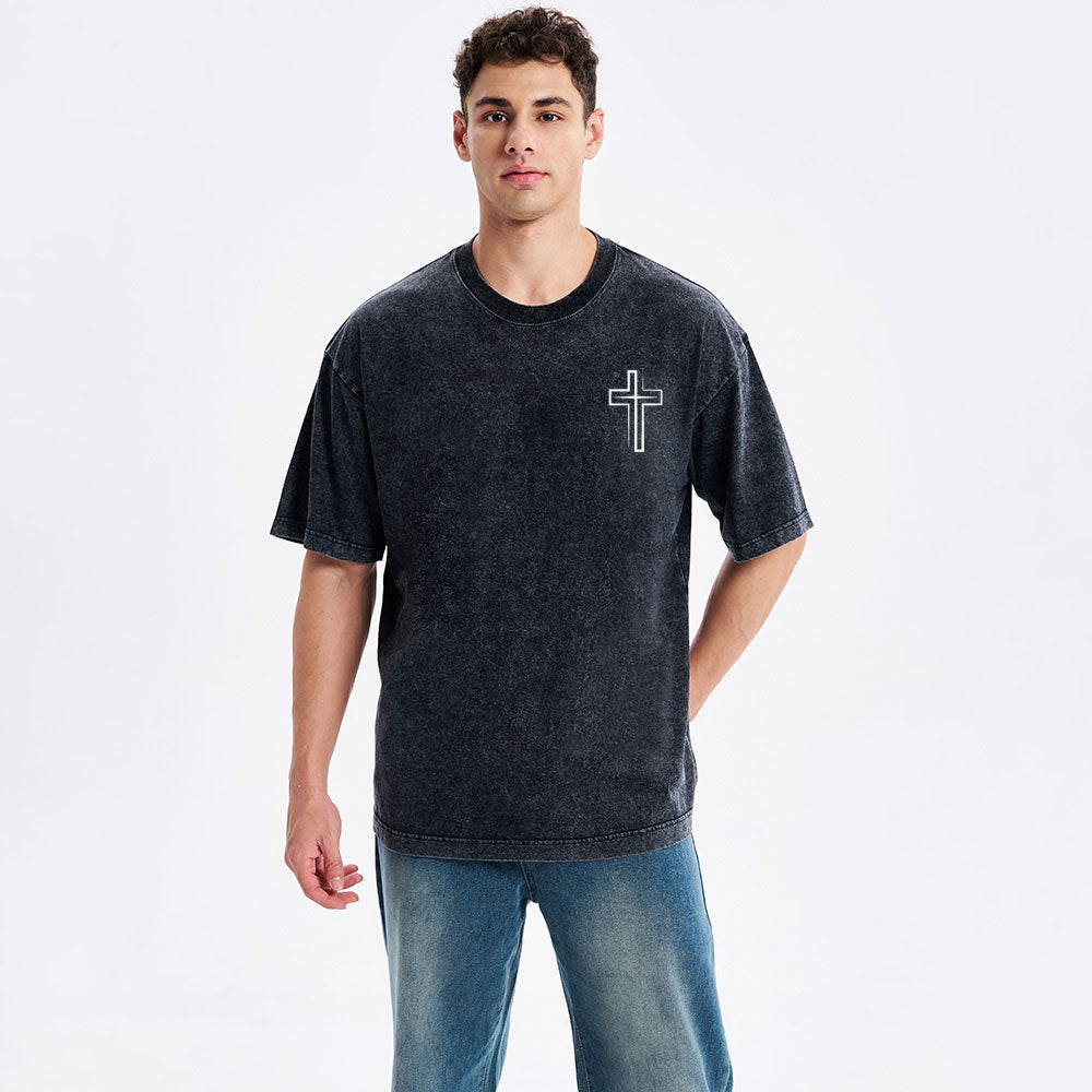 Seek First The Kingdom Of God Christian Washed T-Shirt