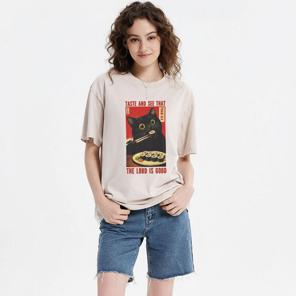 The Lord Is Good Christian Washed T-Shirt