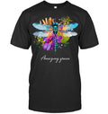 Amazing grace Floral Dragonfly Christian Summer T Shirt