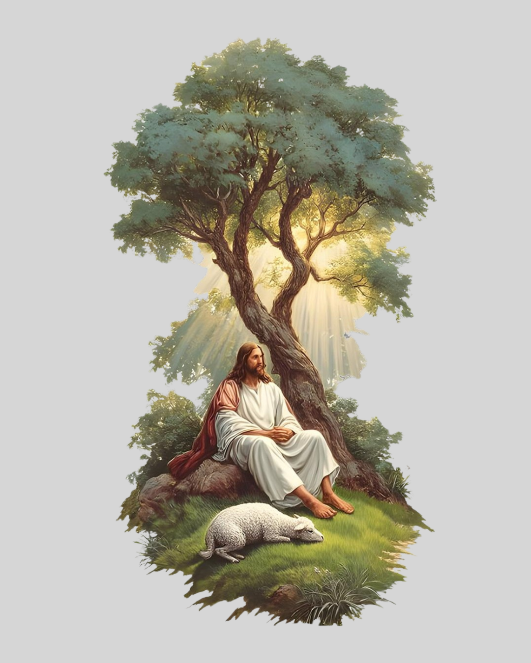 Jesus Christ Good Shepherd Christian Graphic Tee T-Shirt