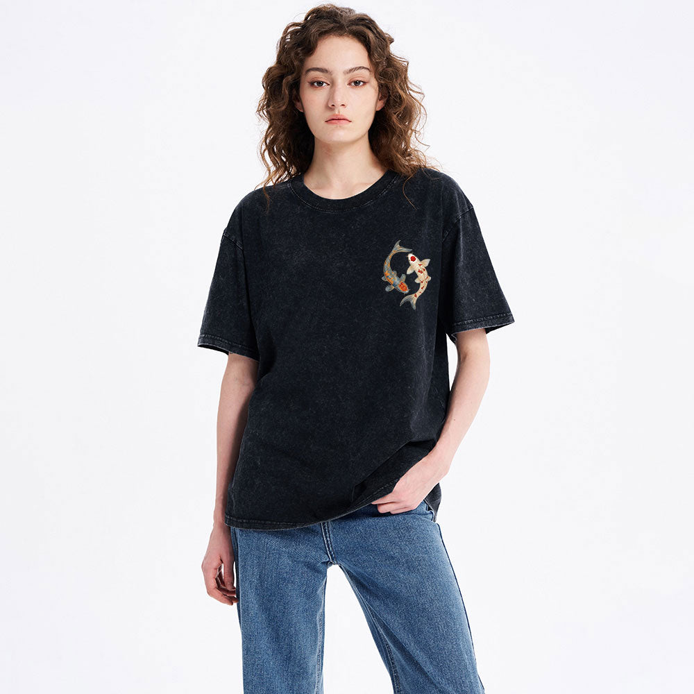 When You Go Through Deep Water Christian Washed T-Shirt