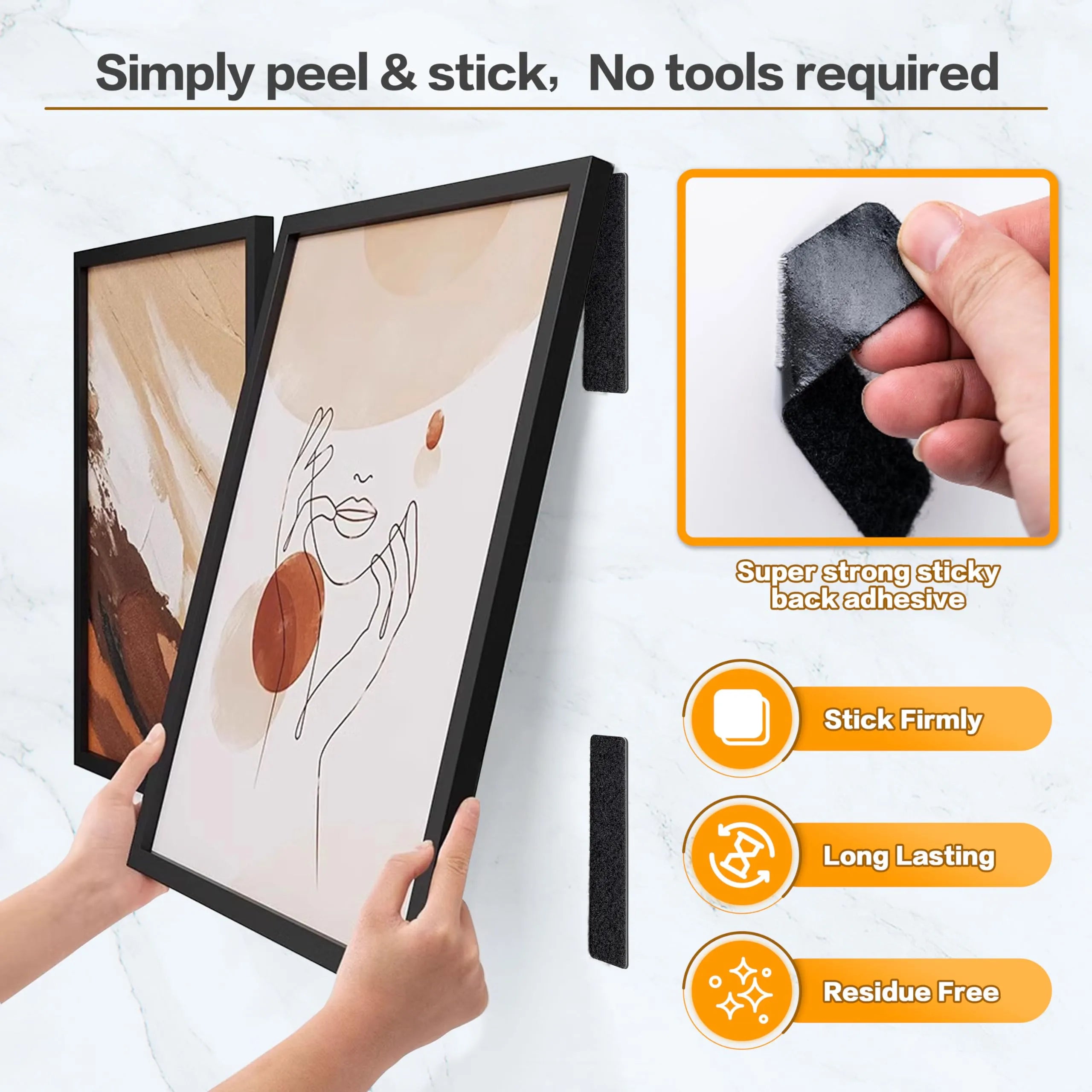 Heavy Duty Hook and Loop Strips with Adhesive