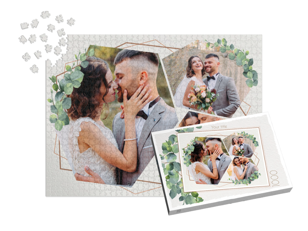 Botanical Custom Photo Collage Jigsaw Puzzle (3 Photos, Landscape)