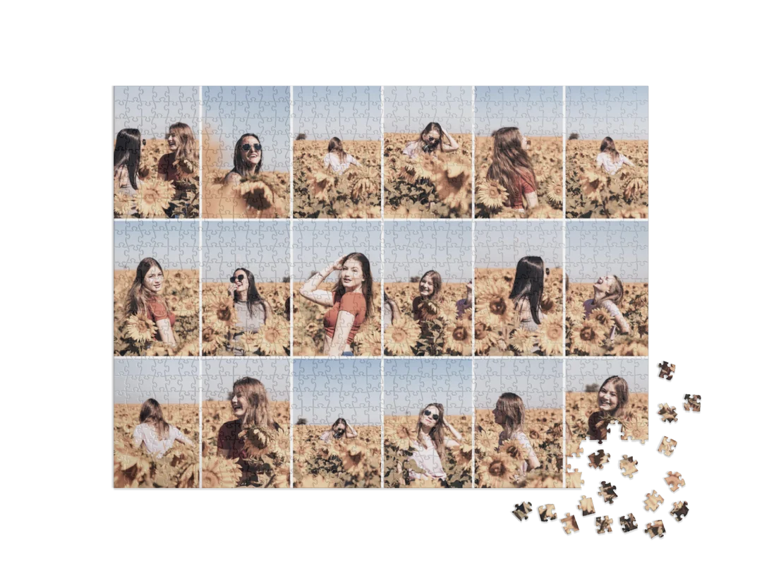 Custom Photo Collage Jigsaw Puzzle (18 Photos, Landscape)