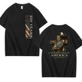 Patriotic Nautical Tee Celebrating 250 Years of Navy Service Featuring American Flag and Eagle Symbols Military Veteran Pride 100% Cotton T-Shirt