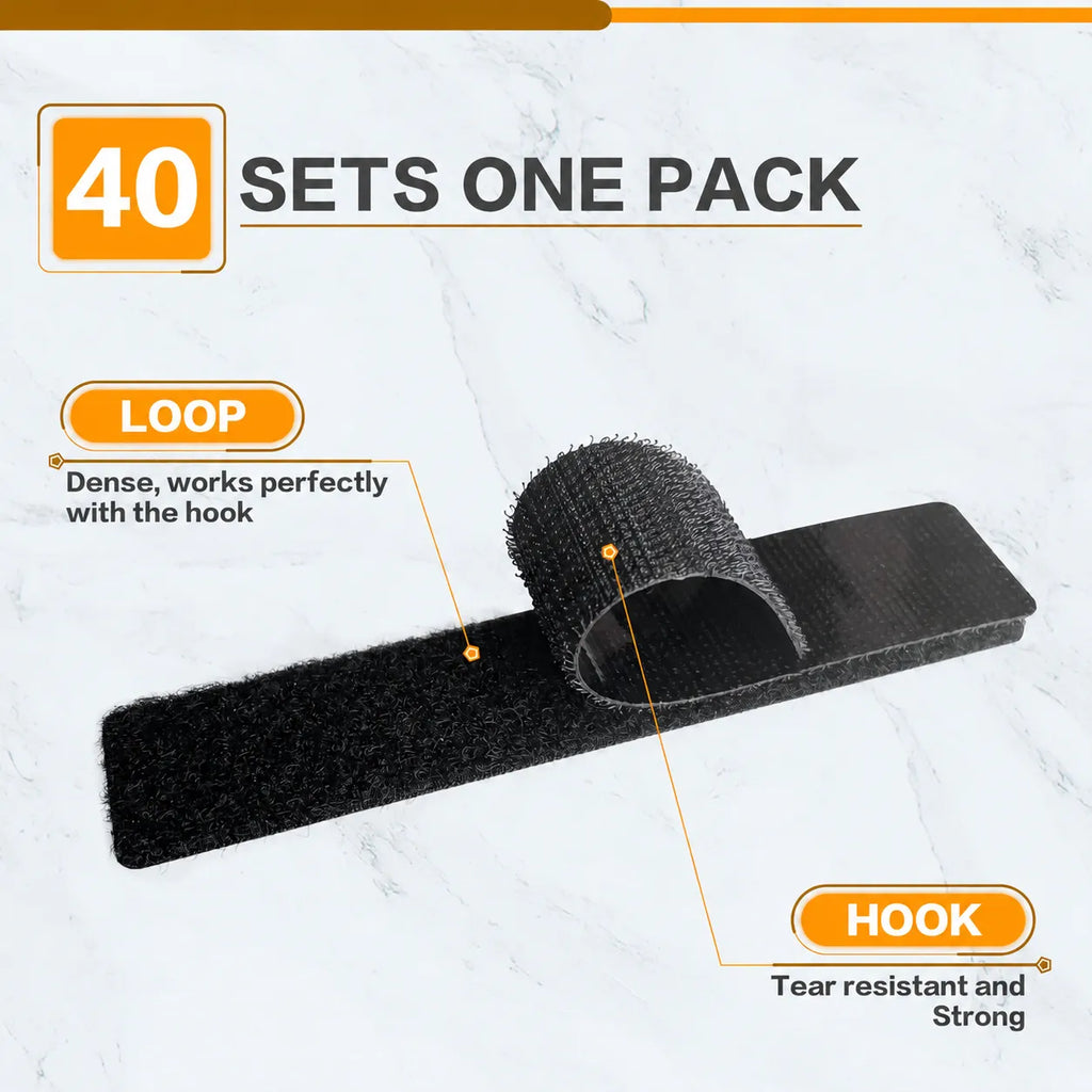 Heavy Duty Hook and Loop Strips with Adhesive
