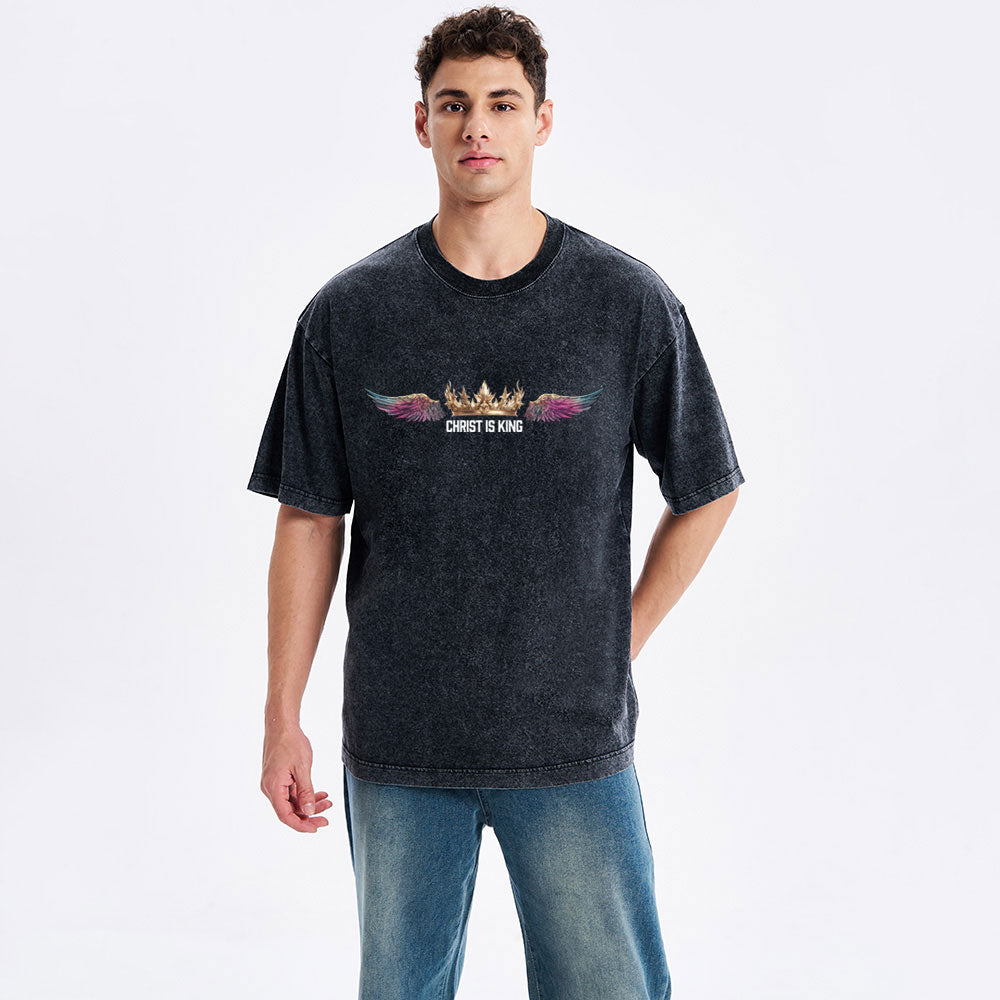 Christ Is King Christian Washed T-Shirt