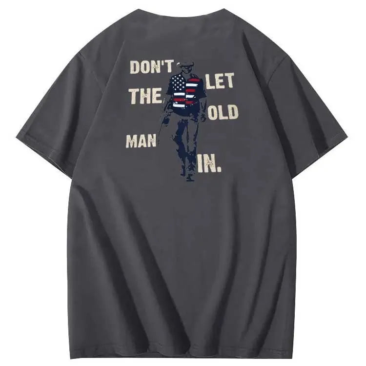 Vintage Don't Let The Old Man In Pattern 100&Cotton Print T-Shirt