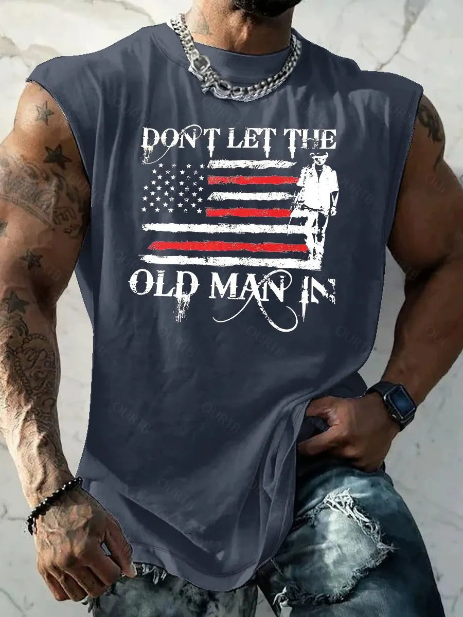 Don't Let The Old Man In  Pattern Print Vest