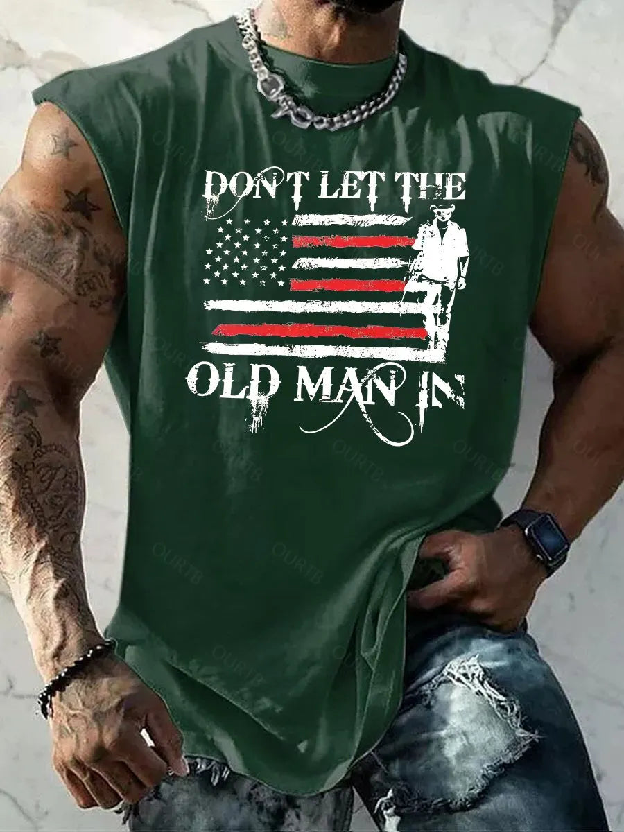 Don't Let The Old Man In  Pattern Print Vest