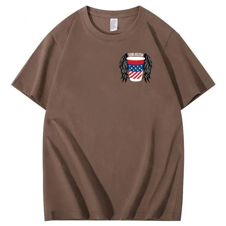 Put A Boot In Your Ass Pattern 100&Cotton Print T-Shirt