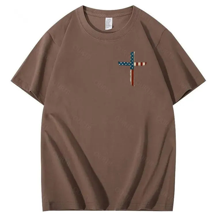 Stand For The Flag Kneel For The Cross 4th Of July T-Shirt