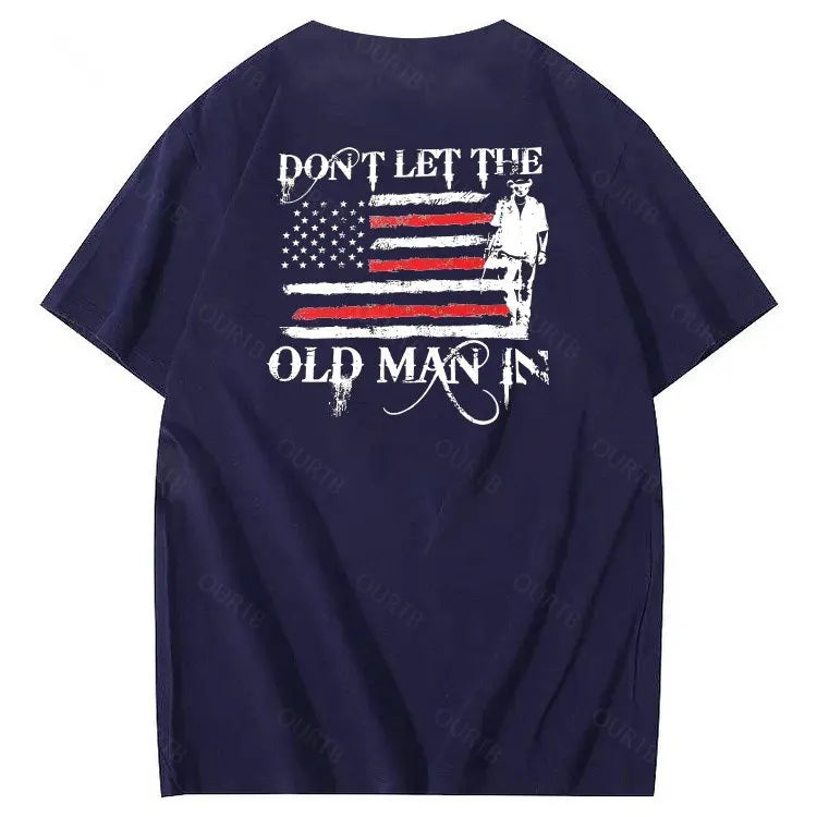 Don't Let The Old Man In Pattern 100&Cotton Print T-Shirt