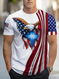 Men's Fashion USA Flag One Nation Under God T-Shirt