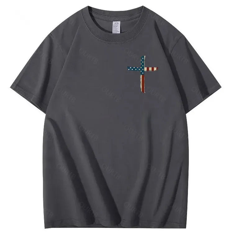Stand For The Flag Kneel For The Cross 4th Of July T-Shirt