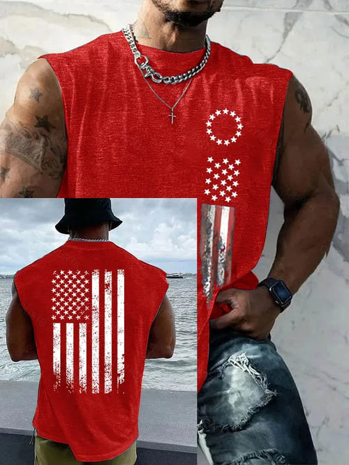 250Th Anniversary Pattern Round Neck 100% Cotton Tank Top