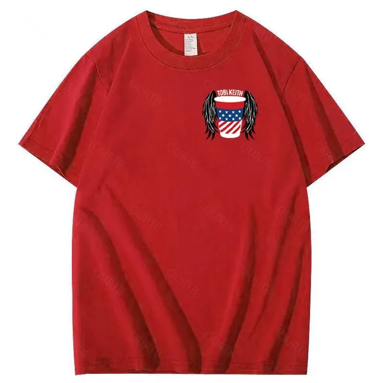 Put A Boot In Your Ass Pattern 100&Cotton Print T-Shirt