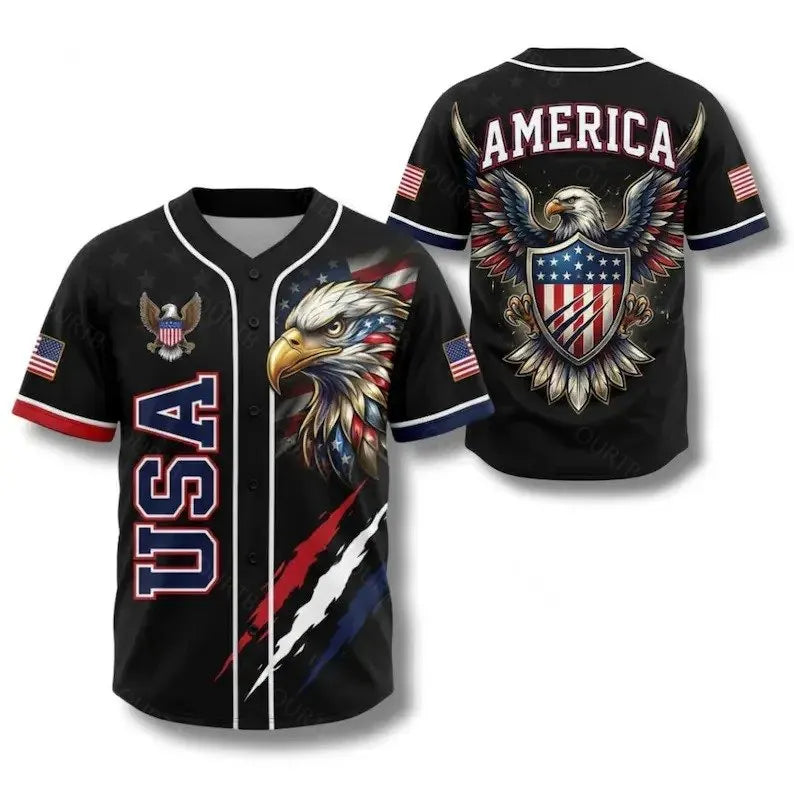 USA Eagle All Over Print Baseball Jersey