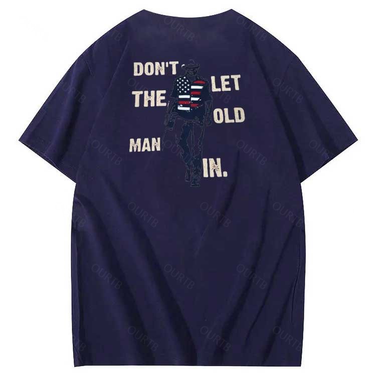 Vintage Don't Let The Old Man In Pattern 100&Cotton Print T-Shirt