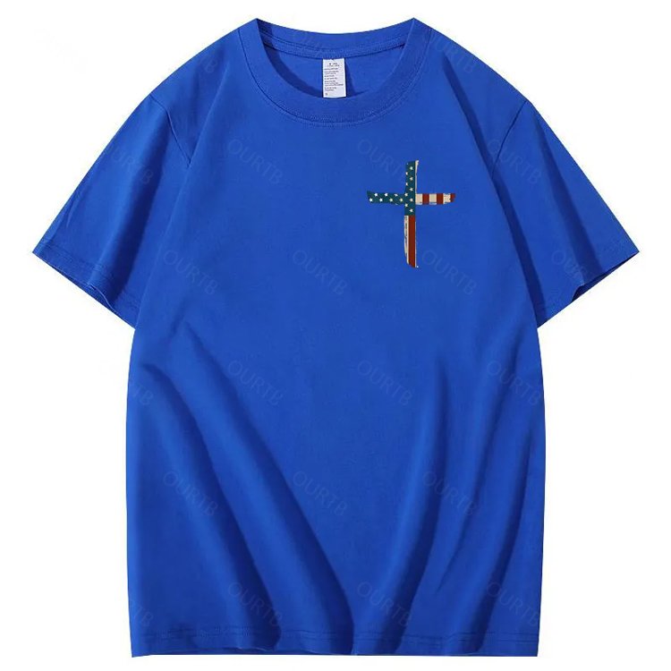 Stand For The Flag Kneel For The Cross 4th Of July T-Shirt