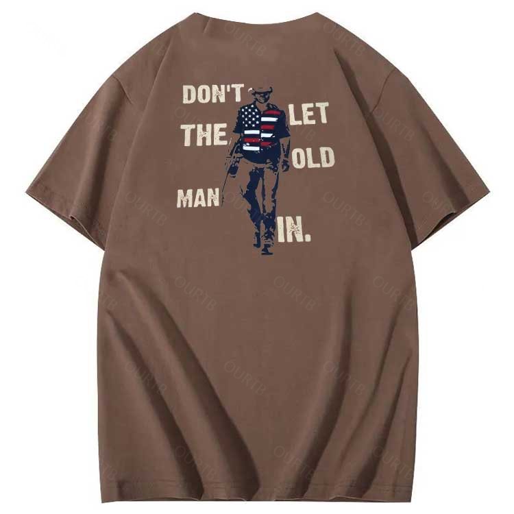 Vintage Don't Let The Old Man In Pattern 100&Cotton Print T-Shirt