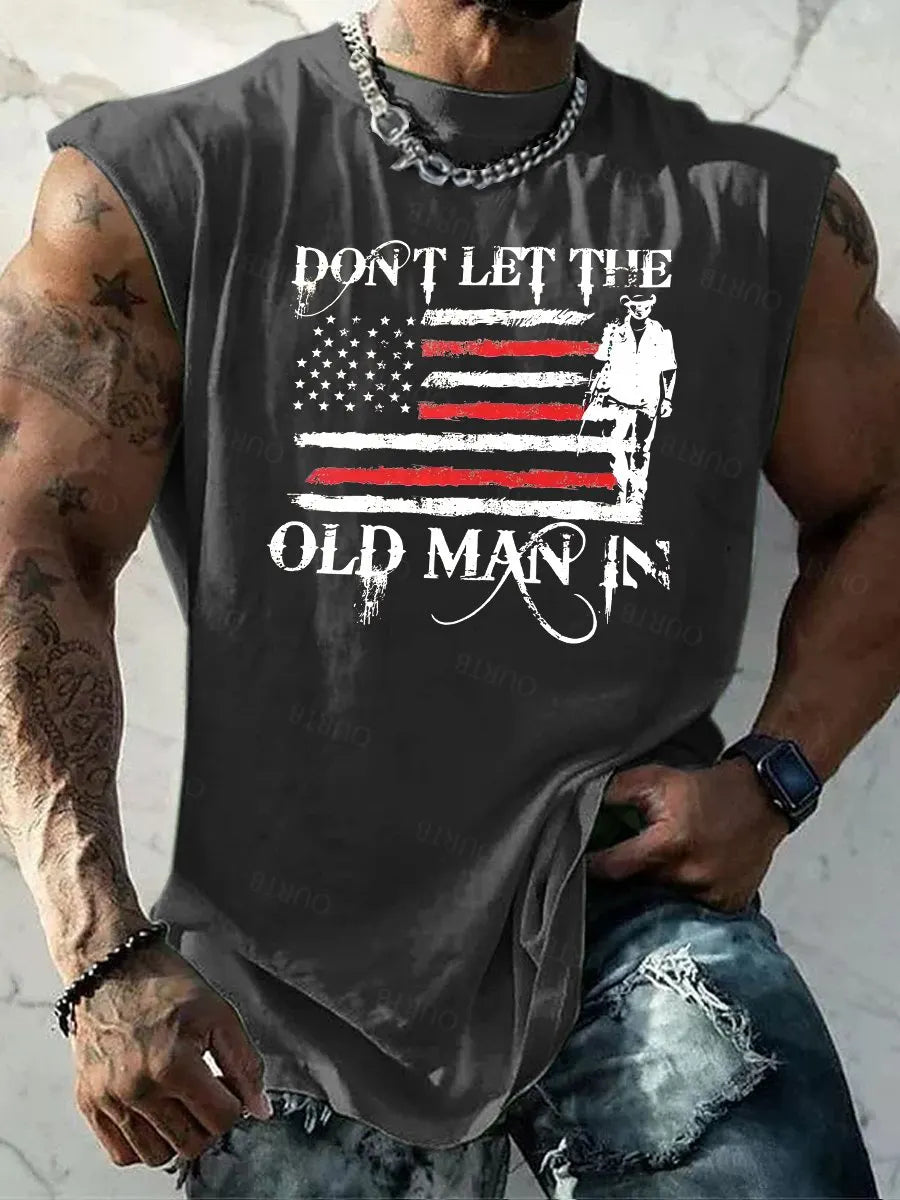Don't Let The Old Man In  Pattern Print Vest