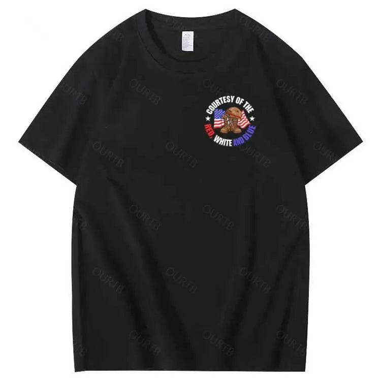 We'll Put A Boot In Your Ass  Pattern Print 100%Cotton T-Shirt