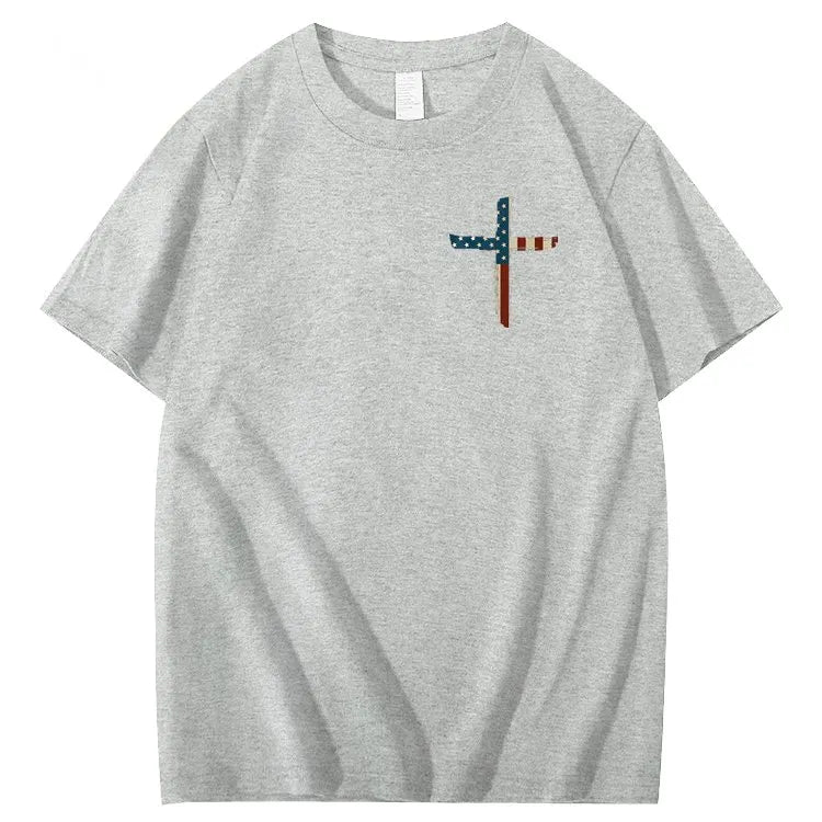 Stand For The Flag Kneel For The Cross 4th Of July T-Shirt