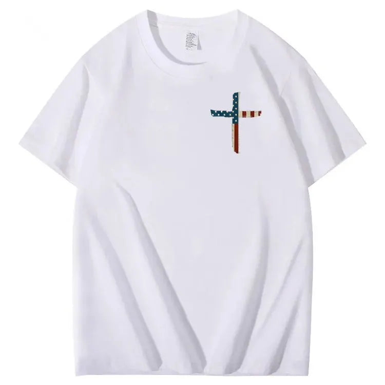 Stand For The Flag Kneel For The Cross 4th Of July T-Shirt