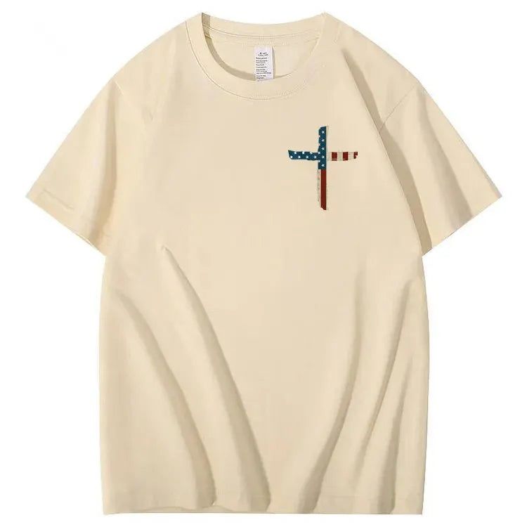 Stand For The Flag Kneel For The Cross 4th Of July T-Shirt