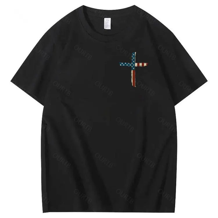 Stand For The Flag Kneel For The Cross 4th Of July T-Shirt