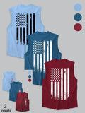 Men's American Flag Print Tank Top, Regular Fit Casual Sleeveless Top for Summer